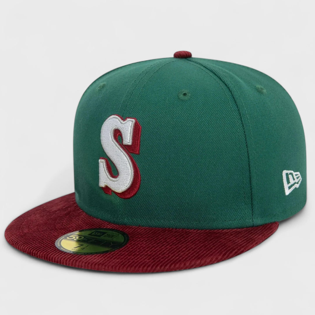 New Era Contrast Cord 59Fifty S Mariners dark green - Shop-Tetuan