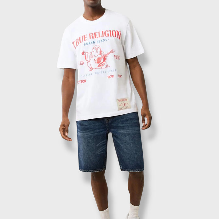True Religion SS SRS Graphic tee optic white - Shop-Tetuan
