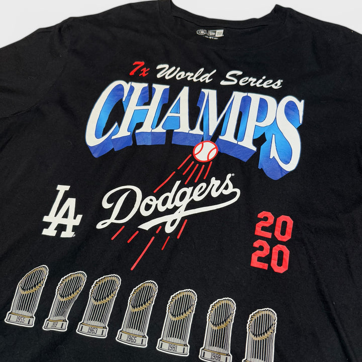 New Era World Series Champs LA Dodgers black tee