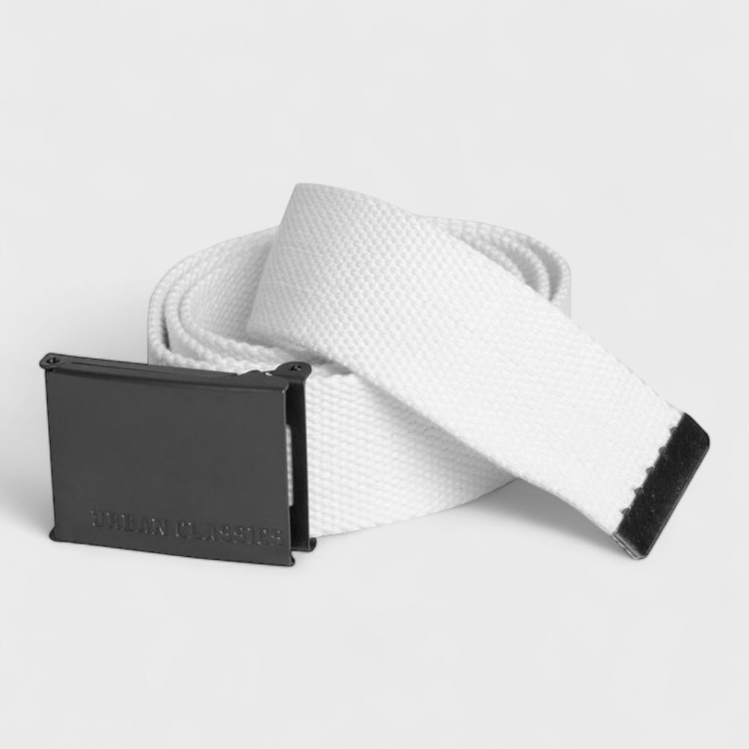 Urban Classics Canvas Belts white - Shop-Tetuan