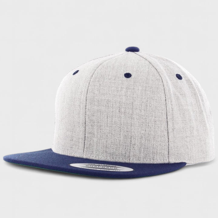 The Classics Yupoong snapback heather/navy - Shop-Tetuan