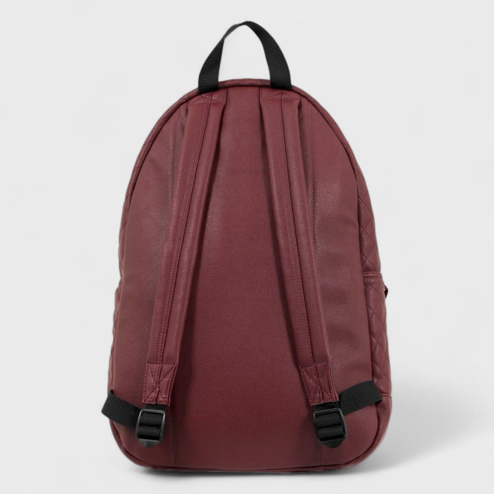 Urban Classics Diamond Quilt Leather Imitation backpack burgundy - Shop-Tetuan