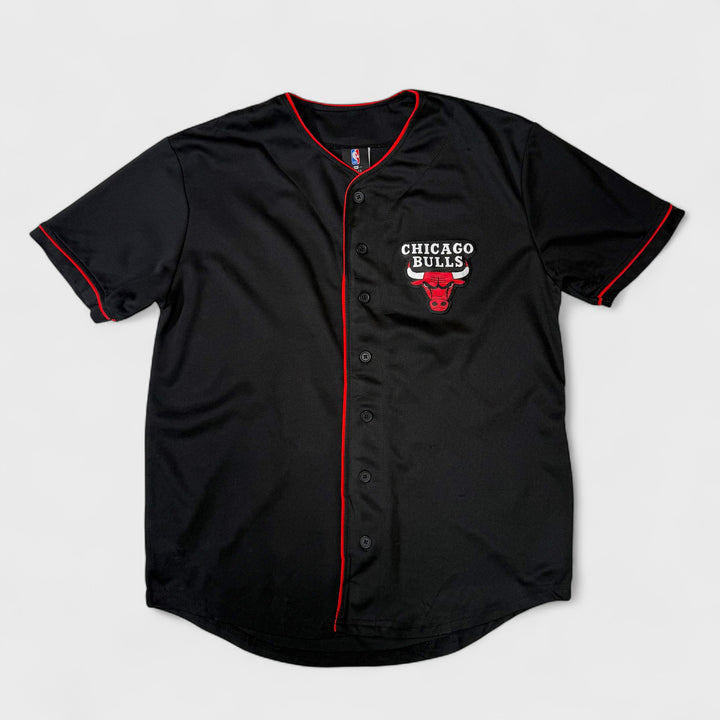 NBA Apparel Chicago Bulls Baseball Jersey black S - Shop-Tetuan