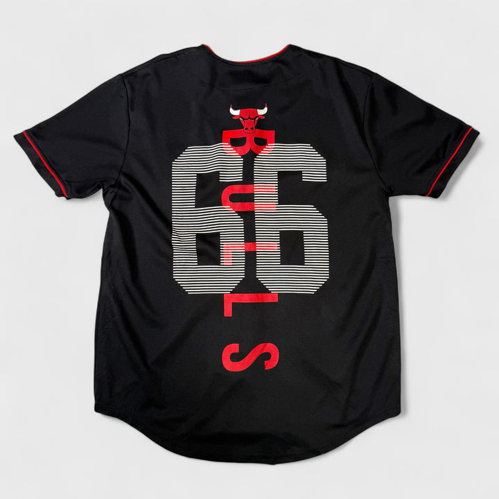 NBA Apparel Chicago Bulls Baseball Jersey black S - Shop-Tetuan