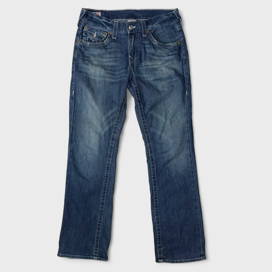 True Religion Ricky Straight Jeans mid blue 32 - Shop-Tetuan