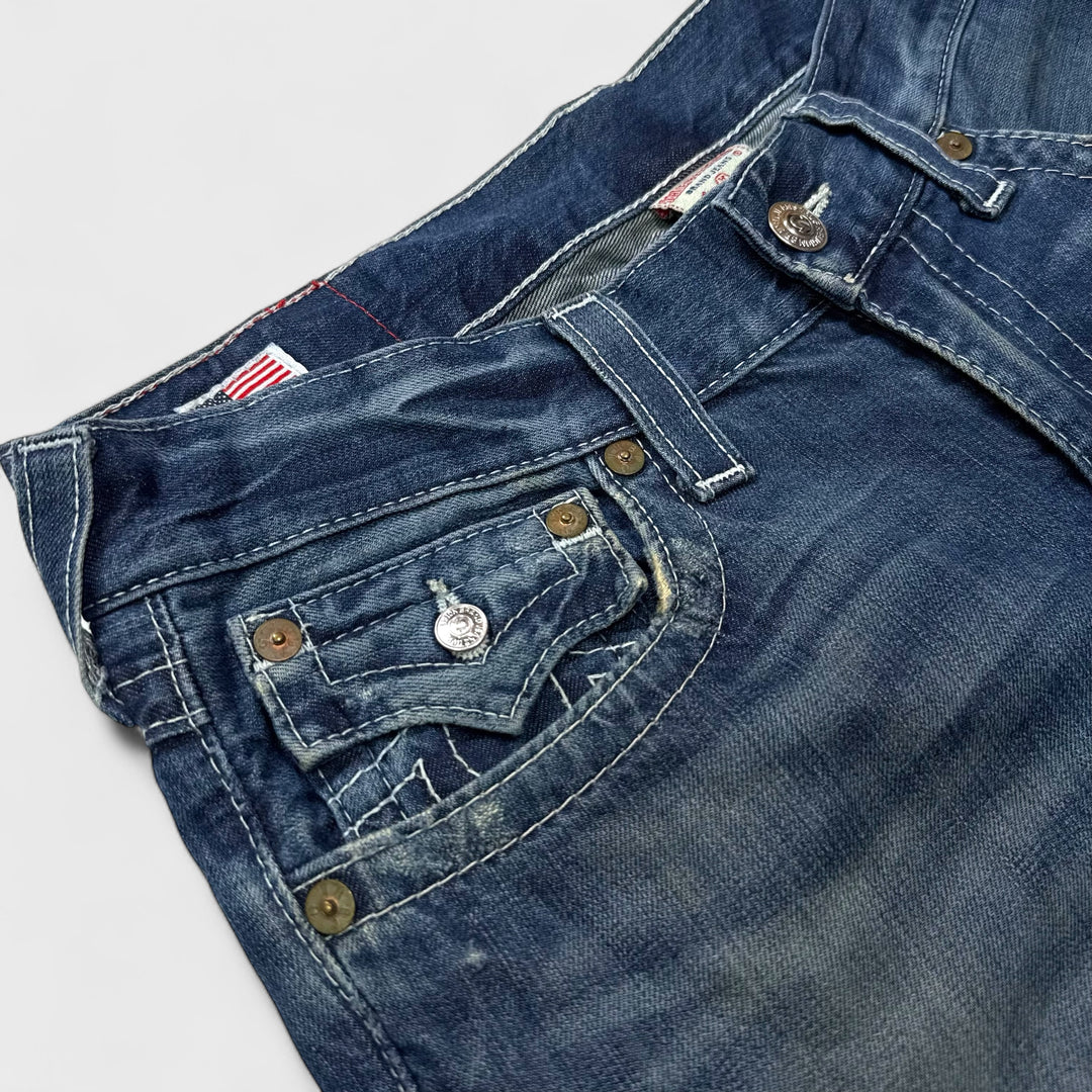 True Religion Ricky Straight Jeans mid blue 32 - Shop-Tetuan