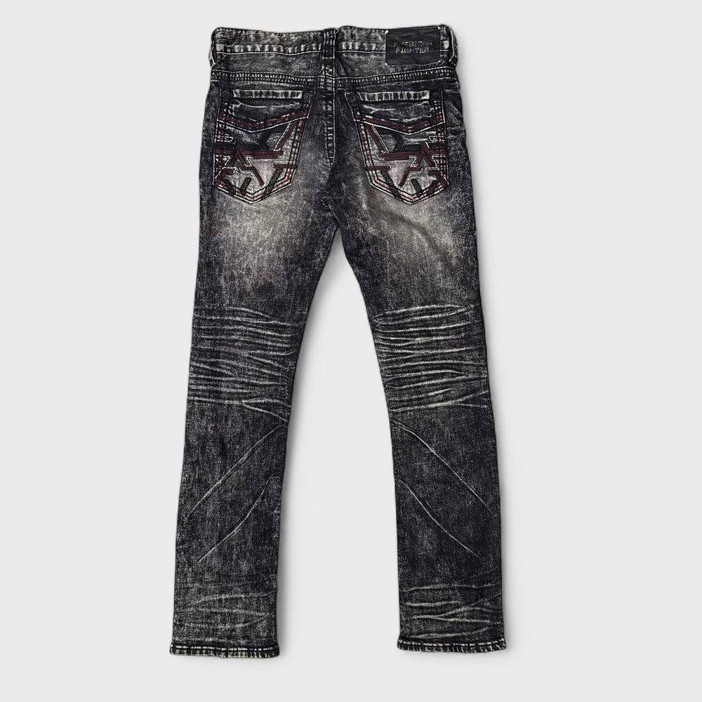 American Fighter Legend Slim Straight jeans black 31 - Shop-Tetuan