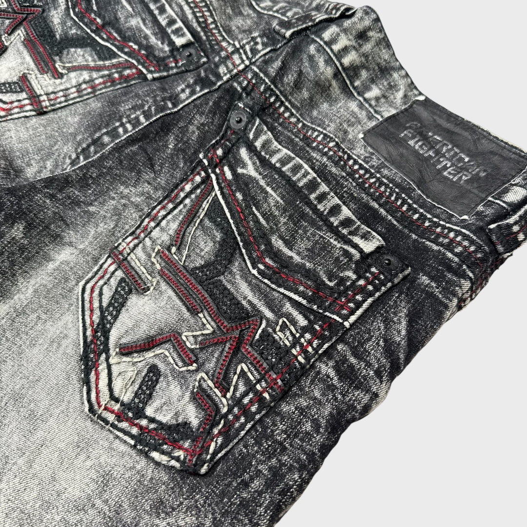 American Fighter Legend Slim Straight jeans black 31 - Shop-Tetuan