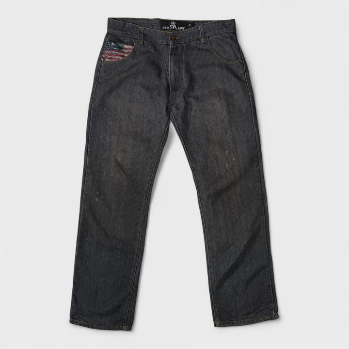Red Ape Patches Jeans black 34 - Shop-Tetuan