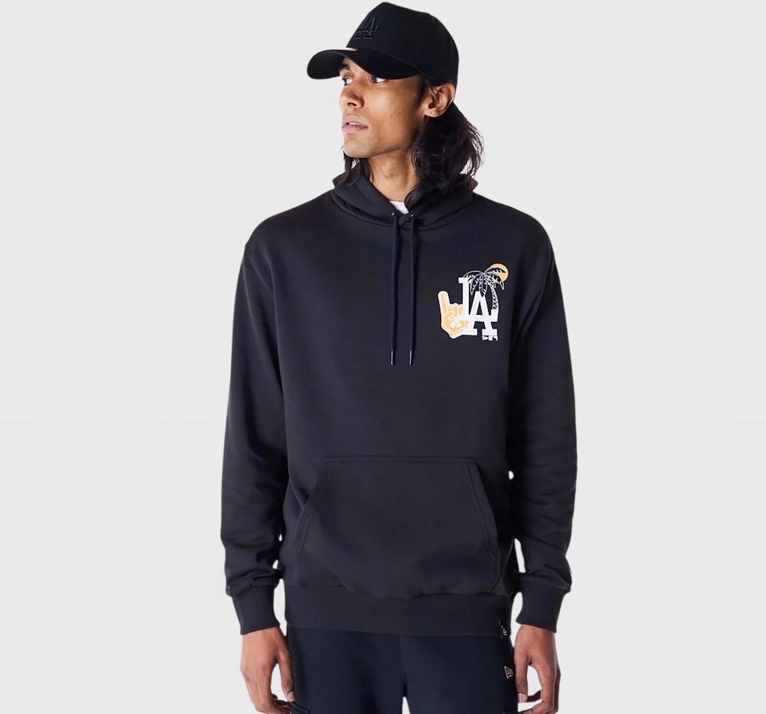 New Era MLB Graphic Oversized Pullover Hoodie LA Dodgers black - Shop-Tetuan