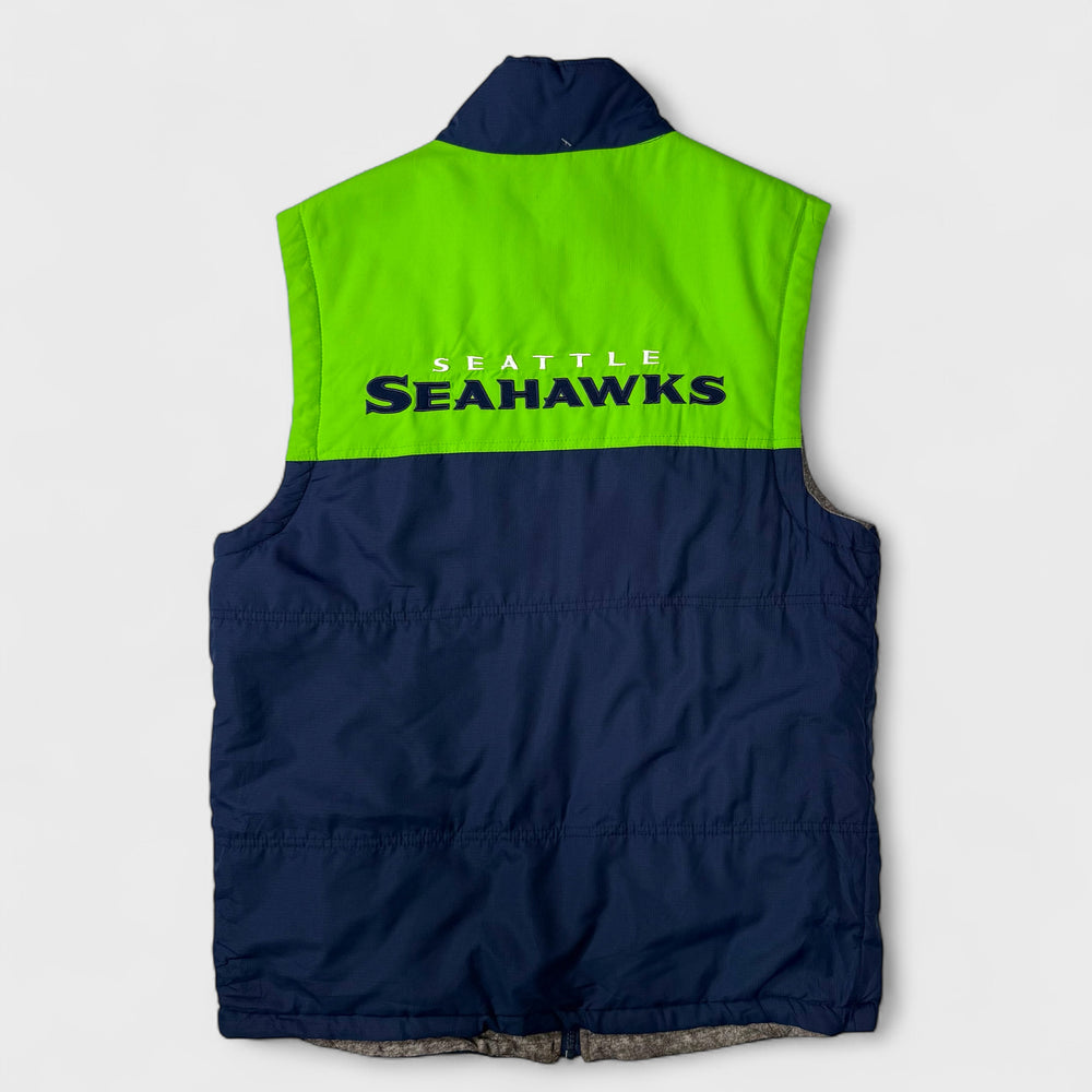 G-III Apparel Group NFL Reversible Seattle Seahawks Vest navy/lime green/grey S - Shop-Tetuan