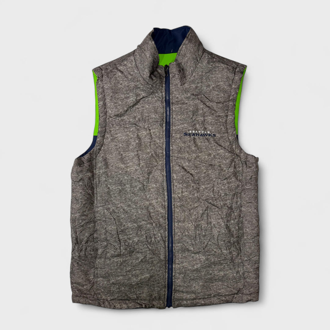 G-III Apparel Group NFL Reversible Seattle Seahawks Vest navy/lime green/grey S - Shop-Tetuan