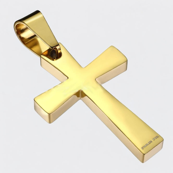 Latin Cross Pendant Stainless Steel Gold - Shop-Tetuan