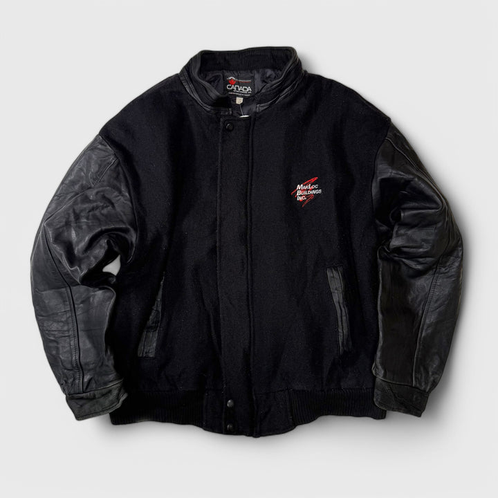 Canada Sportswear "MakLoc Buildings Inc." baseball jacket black L