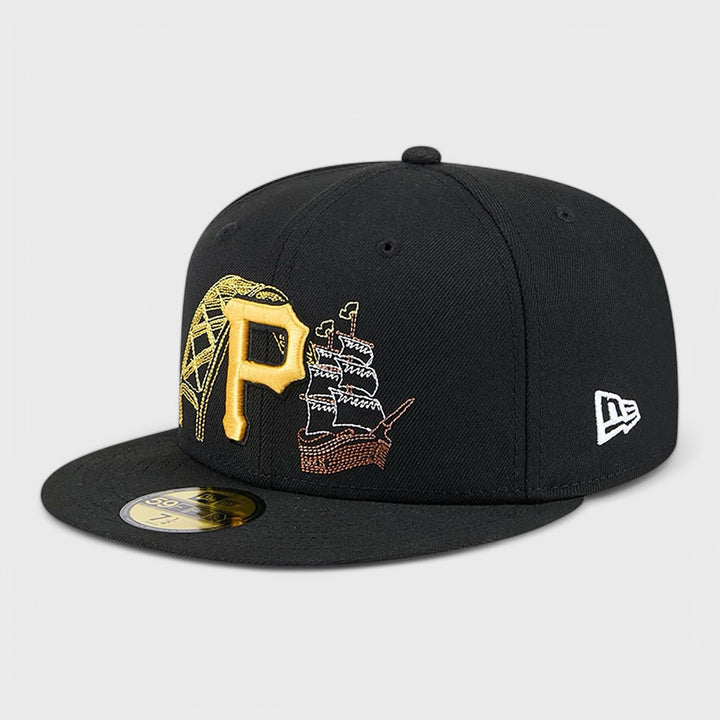 New Era State Stitch 59Fifty P Pirates black - Shop-Tetuan