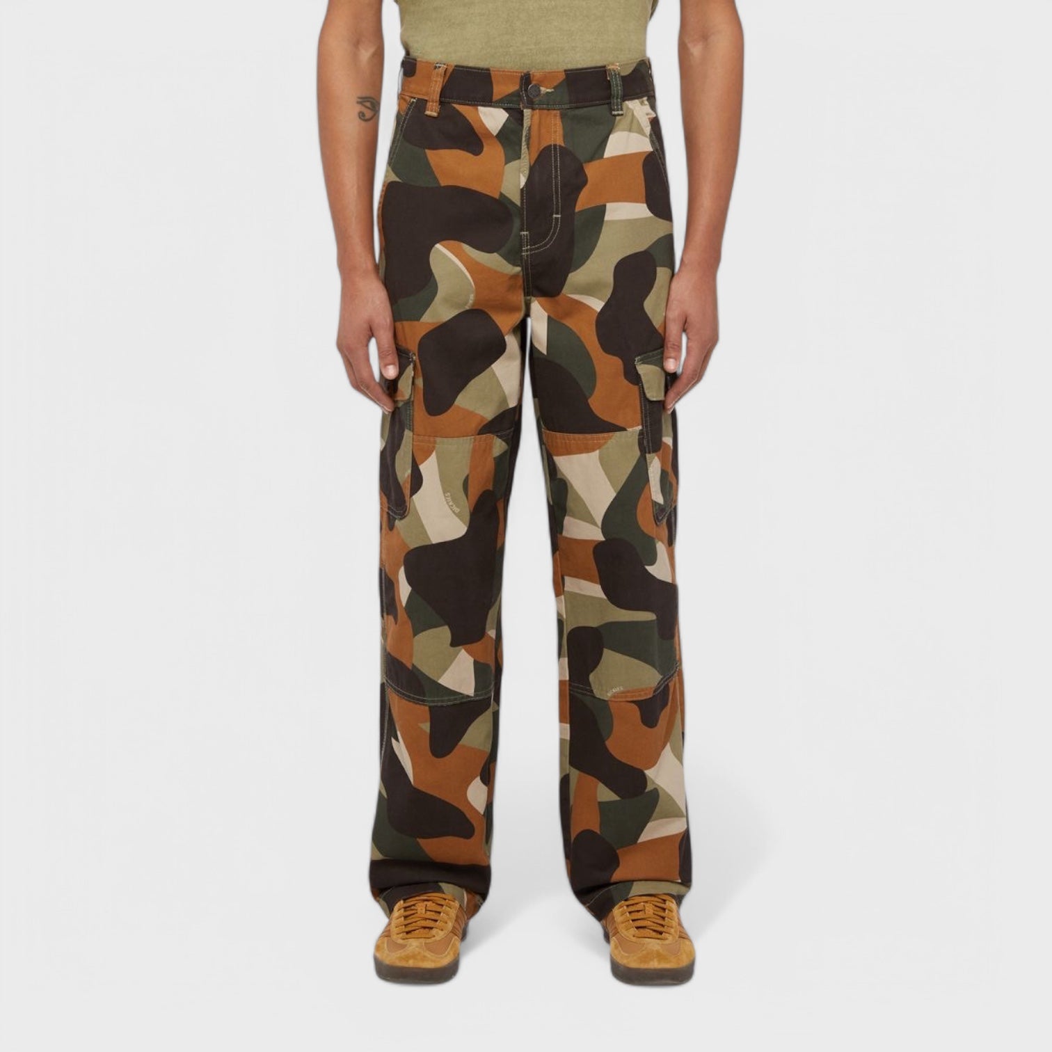 Dickies Duck Canvas Camo Cargo Trousers military green - Shop-Tetuan