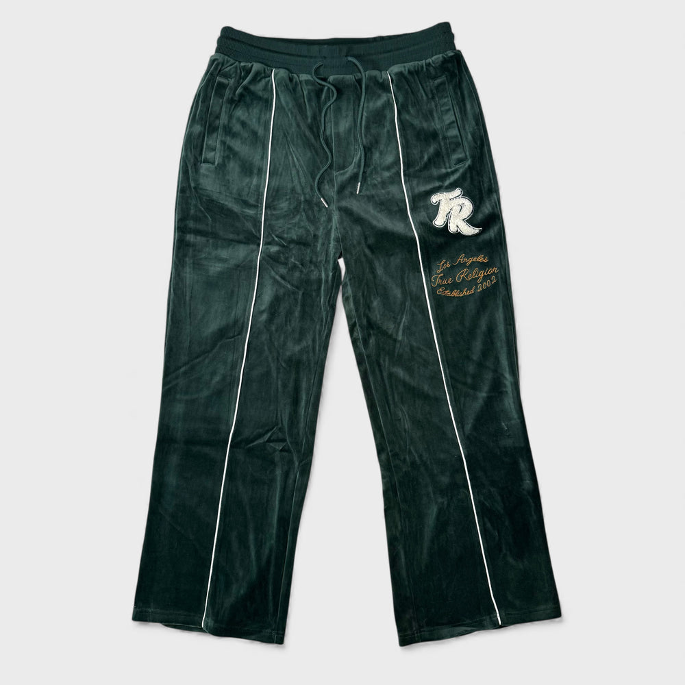 True Religion Velour Track Pants green gables - Shop-Tetuan
