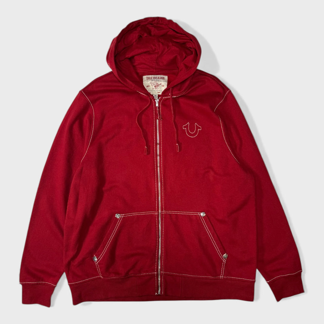 True Religion Big T Hoody red 3XL - Shop-Tetuan
