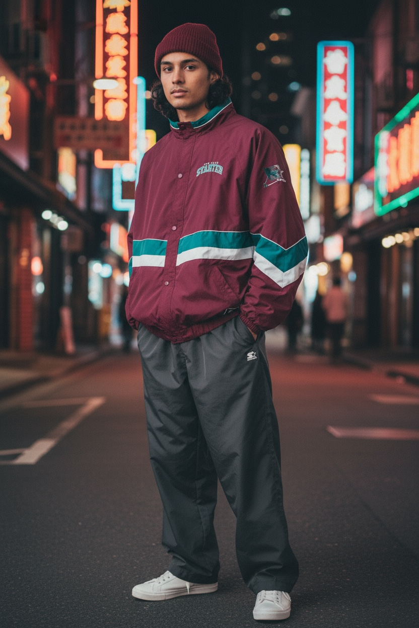 Starter 90s New Haven Puffer Jacket burgundy XXL - Shop-Tetuan