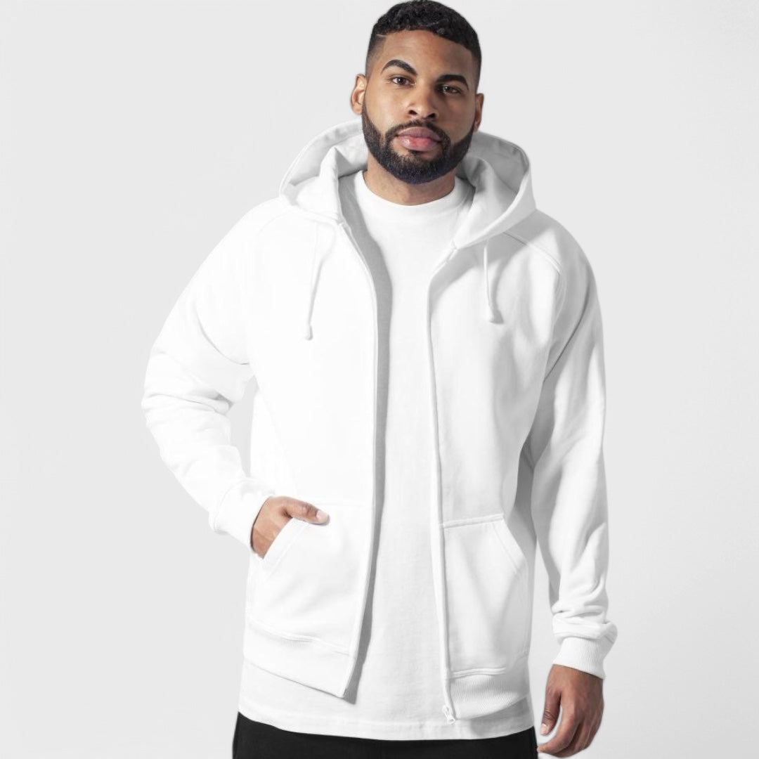 Urban Classics zip hoody white - Shop-Tetuan
