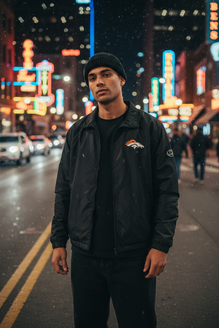 NFL Team Apparel Vintage Coach Jacket D Broncos black XL - Shop-Tetuan