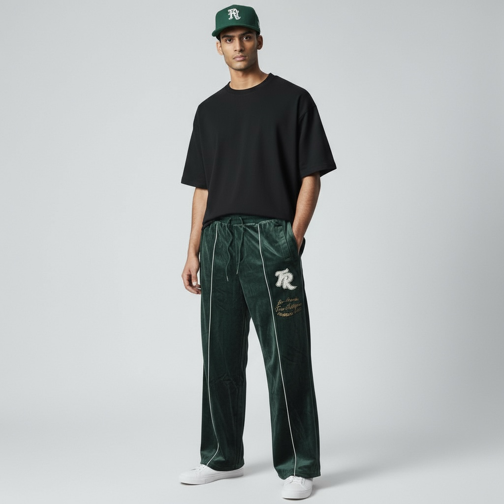 True Religion Velour Track Pants green gables - Shop-Tetuan