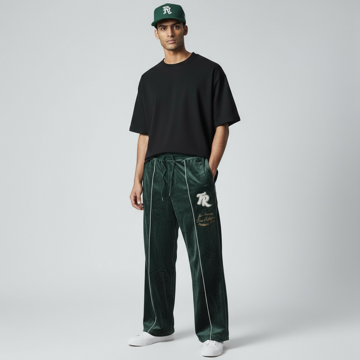 True Religion Velour Track Pants green gables - Shop-Tetuan