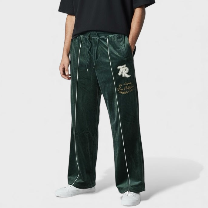 True Religion Velour Track Pants green gables - Shop-Tetuan
