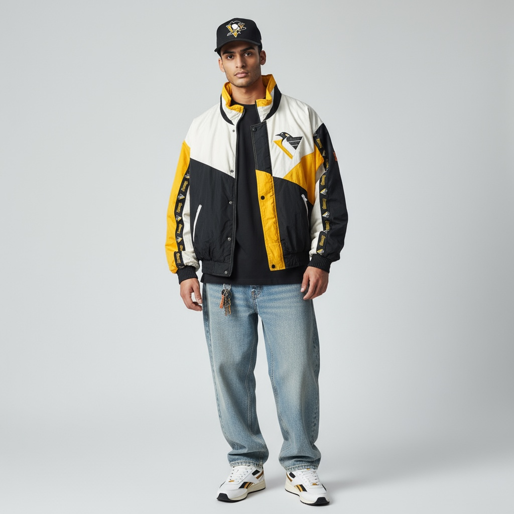 Pro Player Vintage 90s Pittsburgh Penguins Puffer Jacket L - Shop-Tetuan