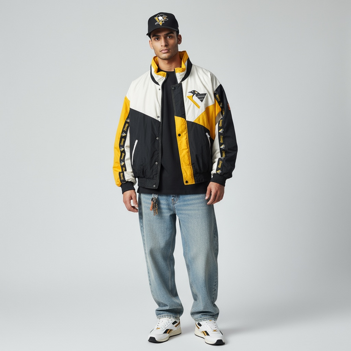 Pro Player Vintage 90s Pittsburgh Penguins Puffer Jacket L - Shop-Tetuan