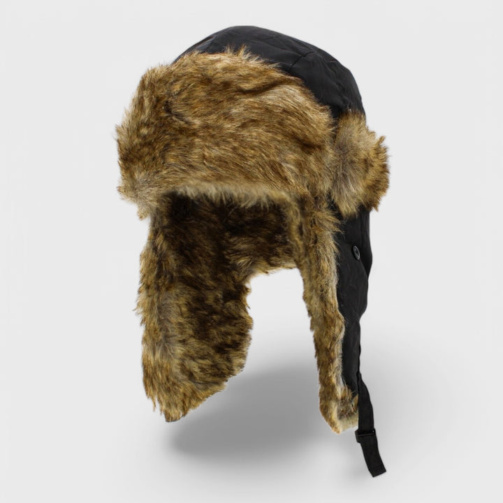 KB Ethos Solid Trapper hat black - Shop-Tetuan