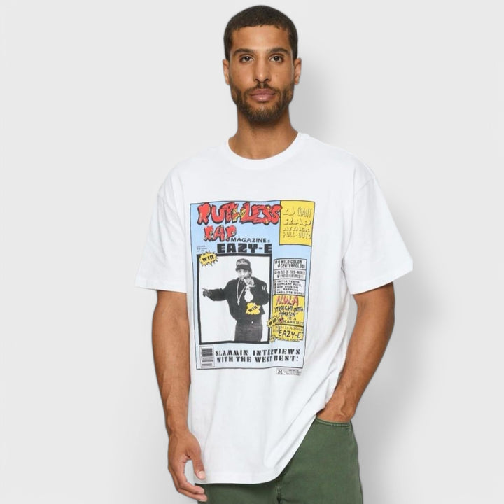 Mister Eazy-E RAP Magazine Oversize Tee white - Shop-Tetuan