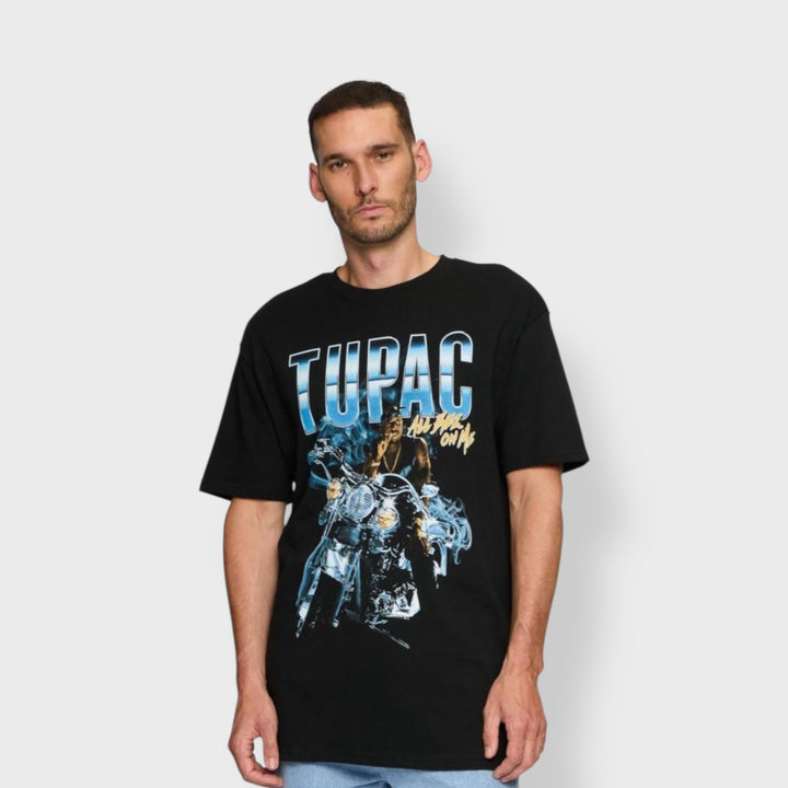 Mister Tupac All Eyez On Me Anniversary Oversize tee black - Shop-Tetuan