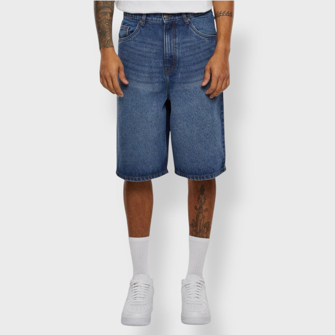 Urban Classics 90's Heavy Denim Shorts new mid blue washed - Shop-Tetuan