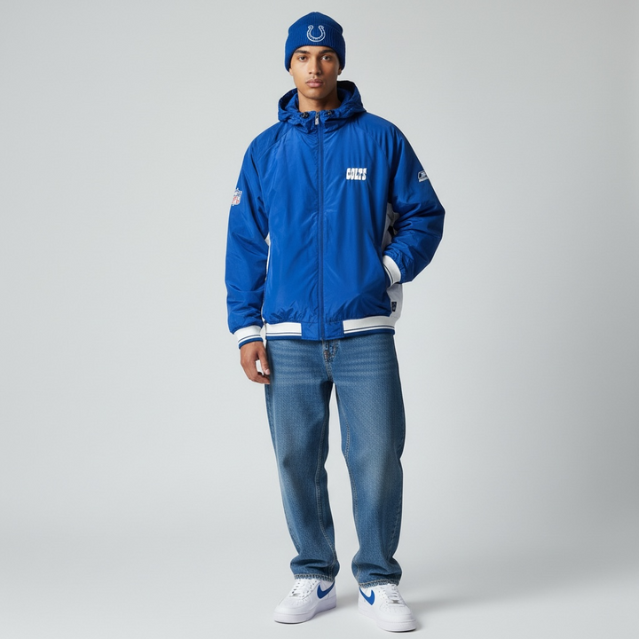 Reebok 90s NFL Indianapolis Colts Jacket blue/white 2XL