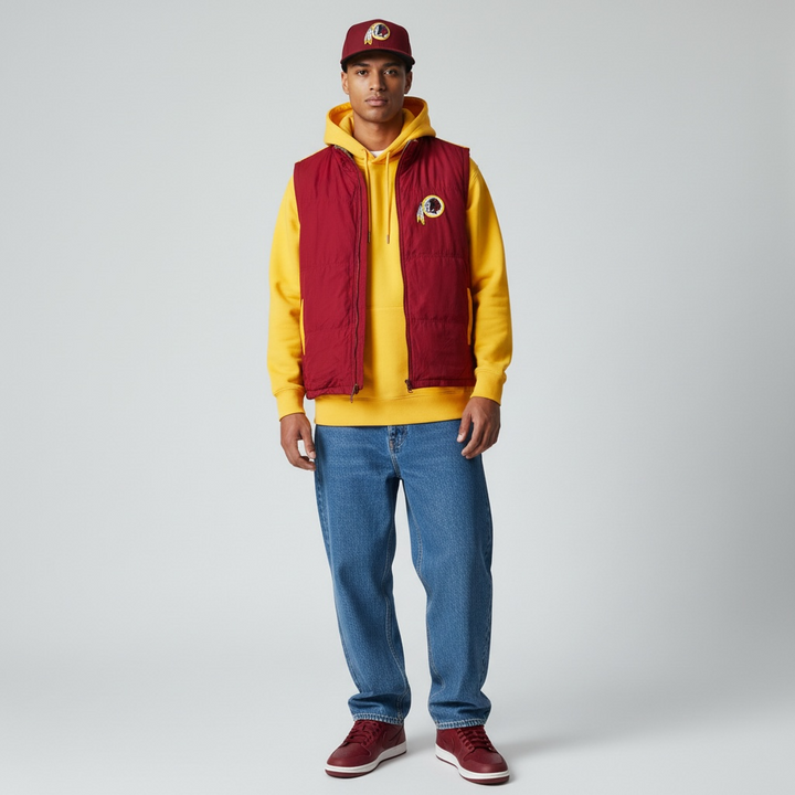 G-III Apparel Group NFL Reversible Vintage Washington Redskins Vest maroon/grey 3XL