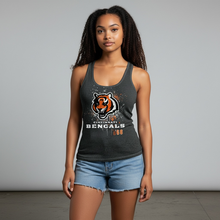 Team Apparel NFL Womens Cincinnati Bengals tank top charcoal M