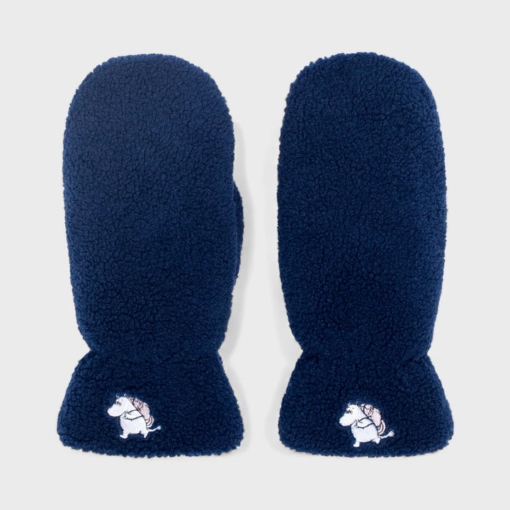 Moomin Muumipeikko Pörröiset mittens fleece dark blue