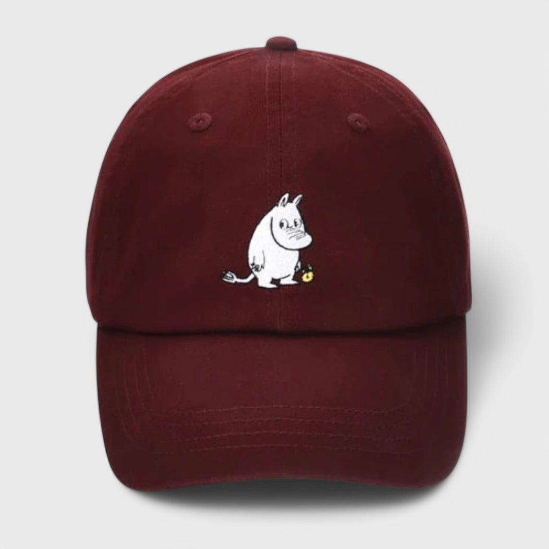 Moomin Muumipeikon Kukka dad cap burgundy - Shop-Tetuan