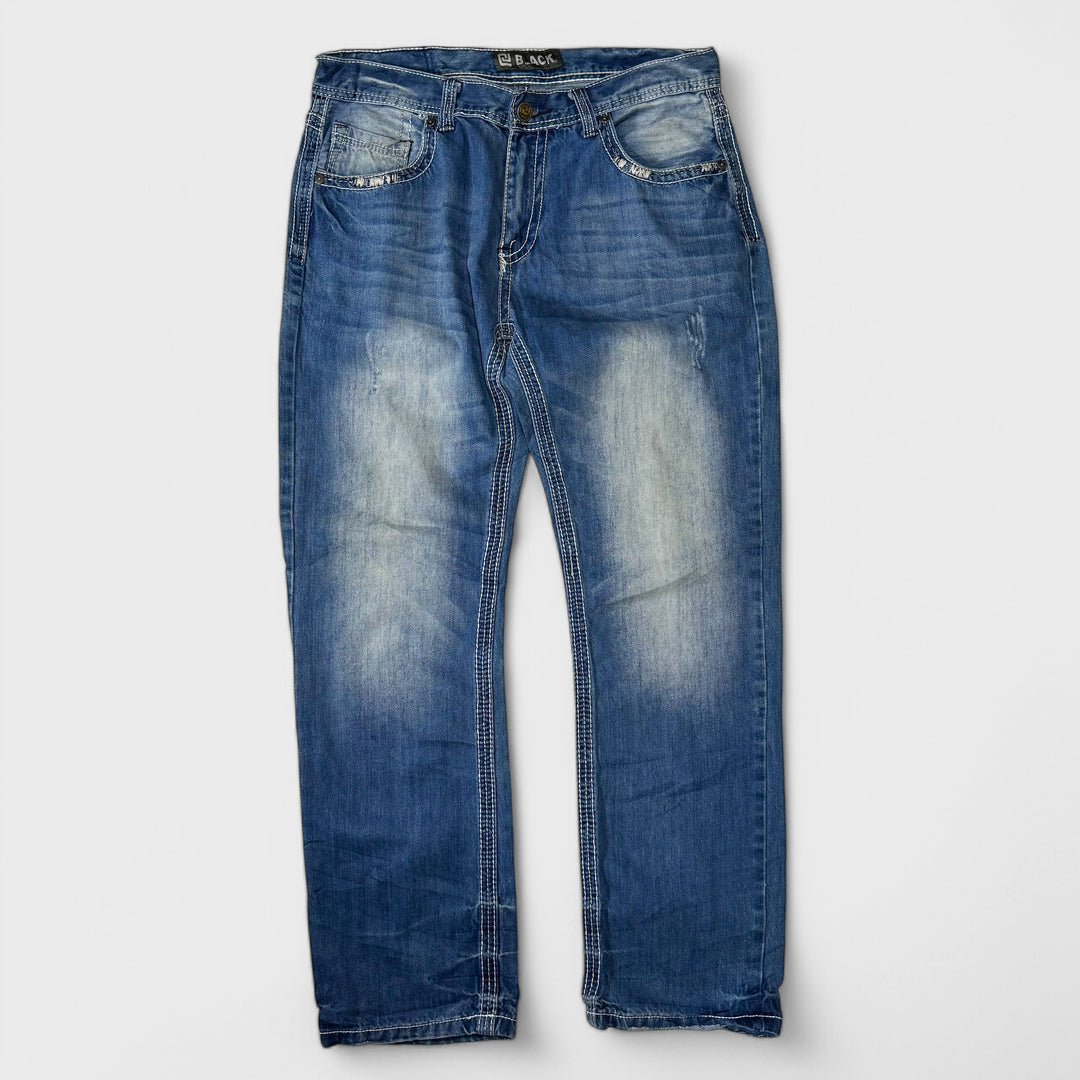 Black Y2K Jeans light Denim W34 x L32