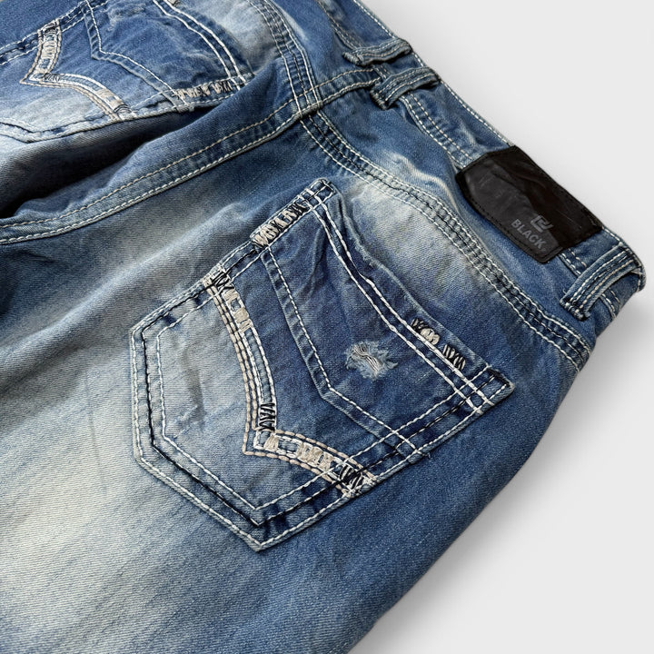 Black Y2K Jeans light Denim W34 x L32