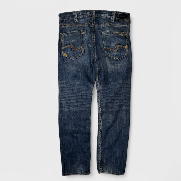 Silver Y2K Jeans W33 x L32