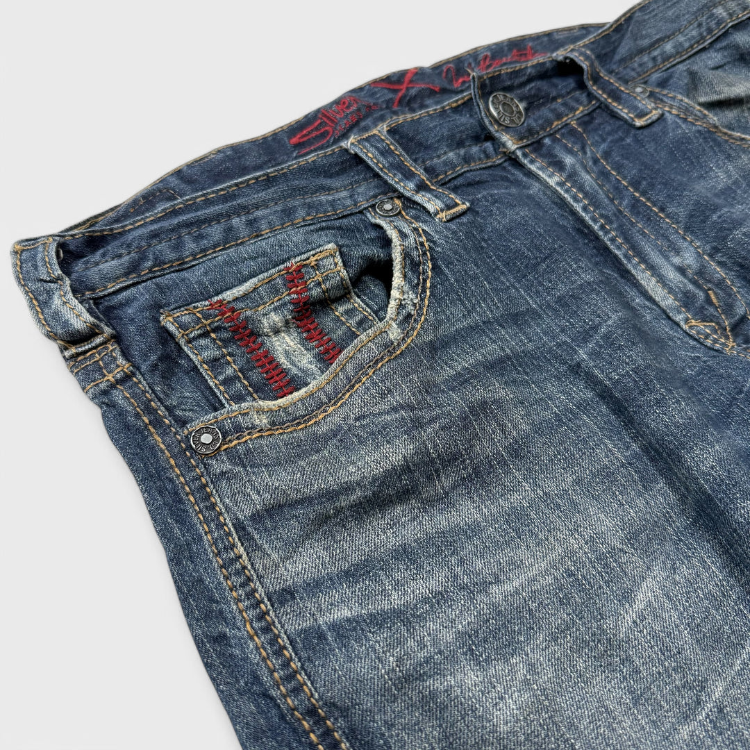 Silver Y2K Jeans W33 x L32