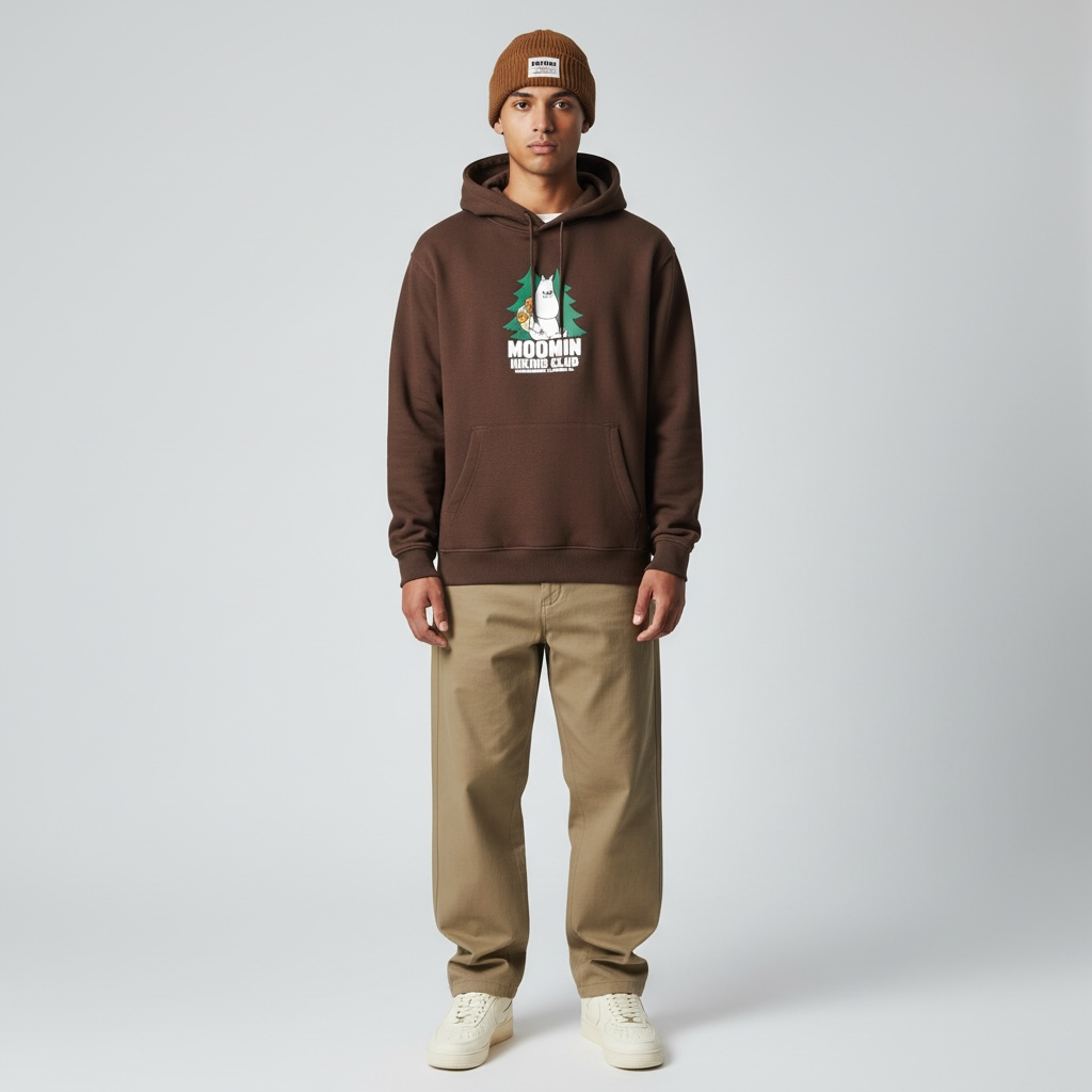 Moomin Muumipeikko Hiking Club Hoodie brown