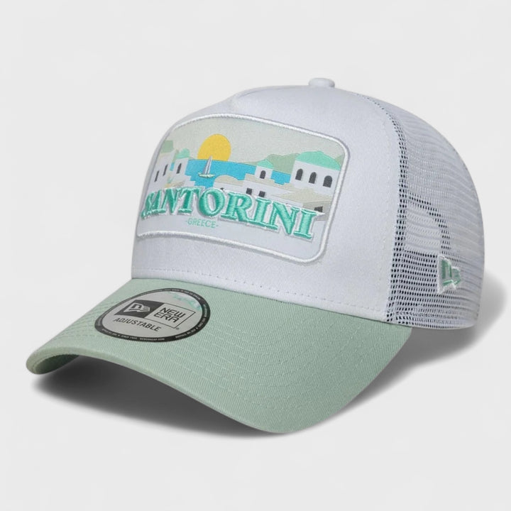 New Era Summer Santorini 9Forty A-Frame Trucker pastel green