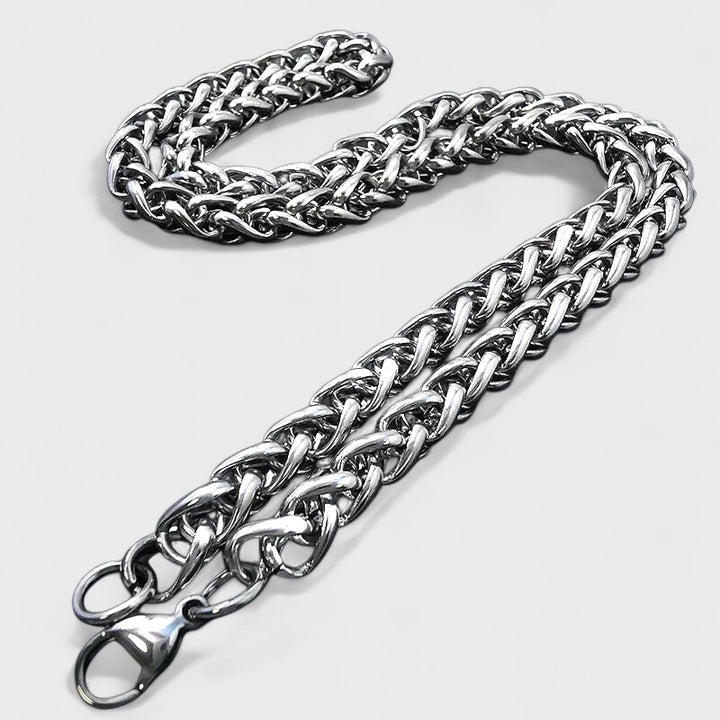 Round Oval Link Chain Necklace 45cm x 5mm steel