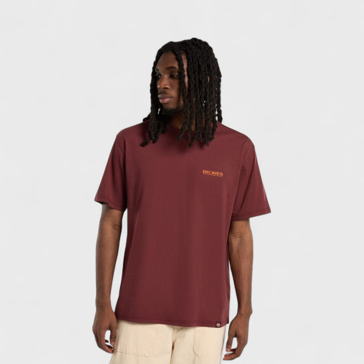 Dickies Burns Light Weight  Tee burgundy - Shop-Tetuan