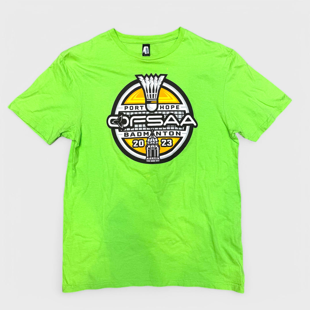 Port Hope OFSAA Badminton 2023 tee limegreen M