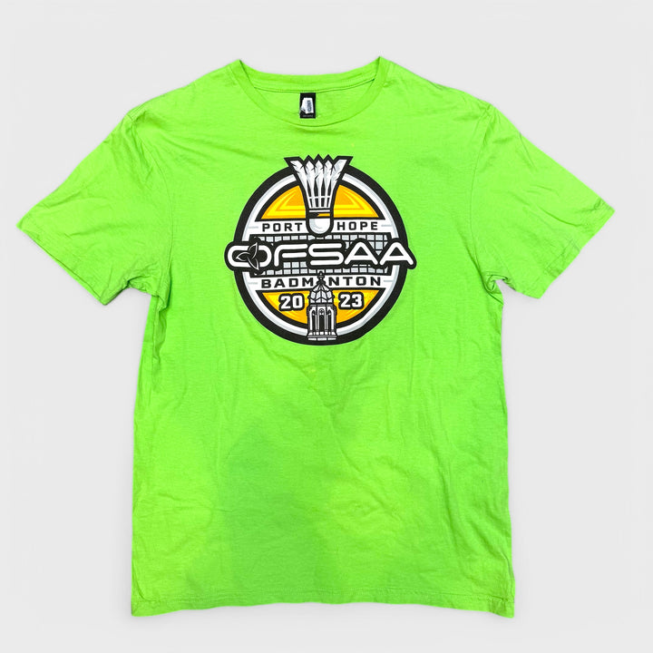 Port Hope OFSAA Badminton 2023 tee limegreen M
