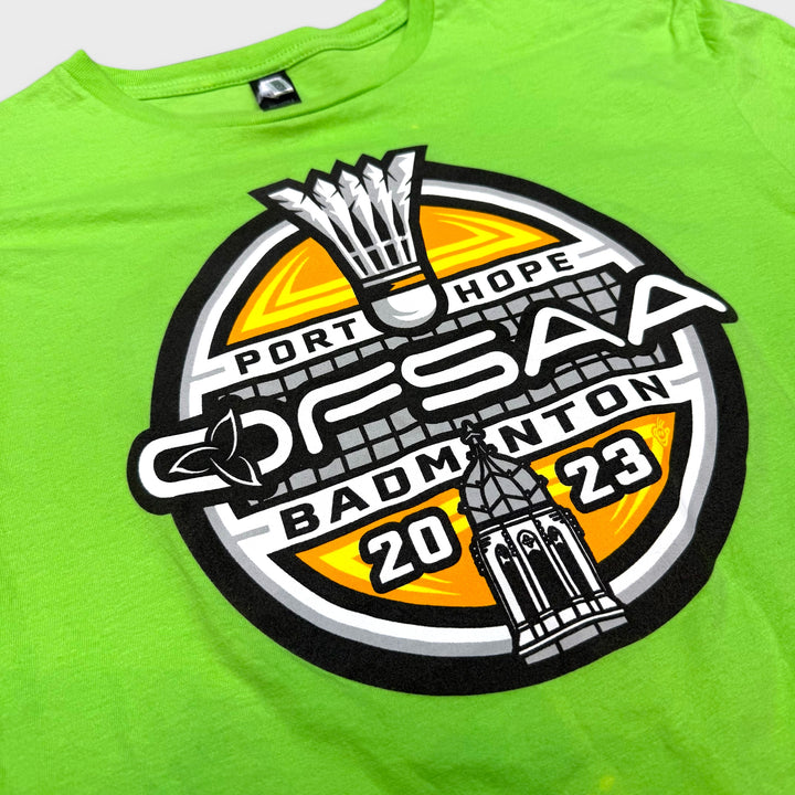 Port Hope OFSAA Badminton 2023 tee limegreen M